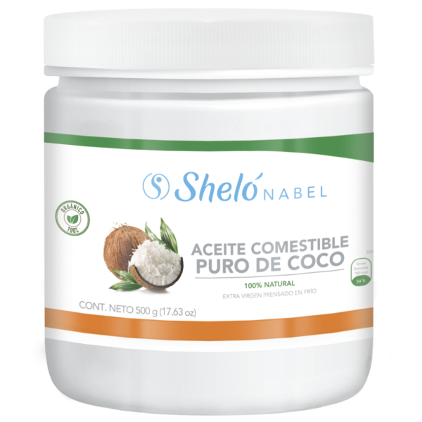 Aceite Comestible extra virgen de Coco orgánico - Sheló NABEL